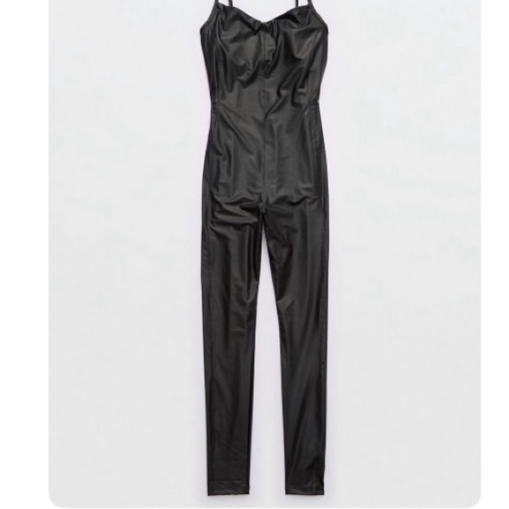 Aerie Black Sleek Jumpsuit